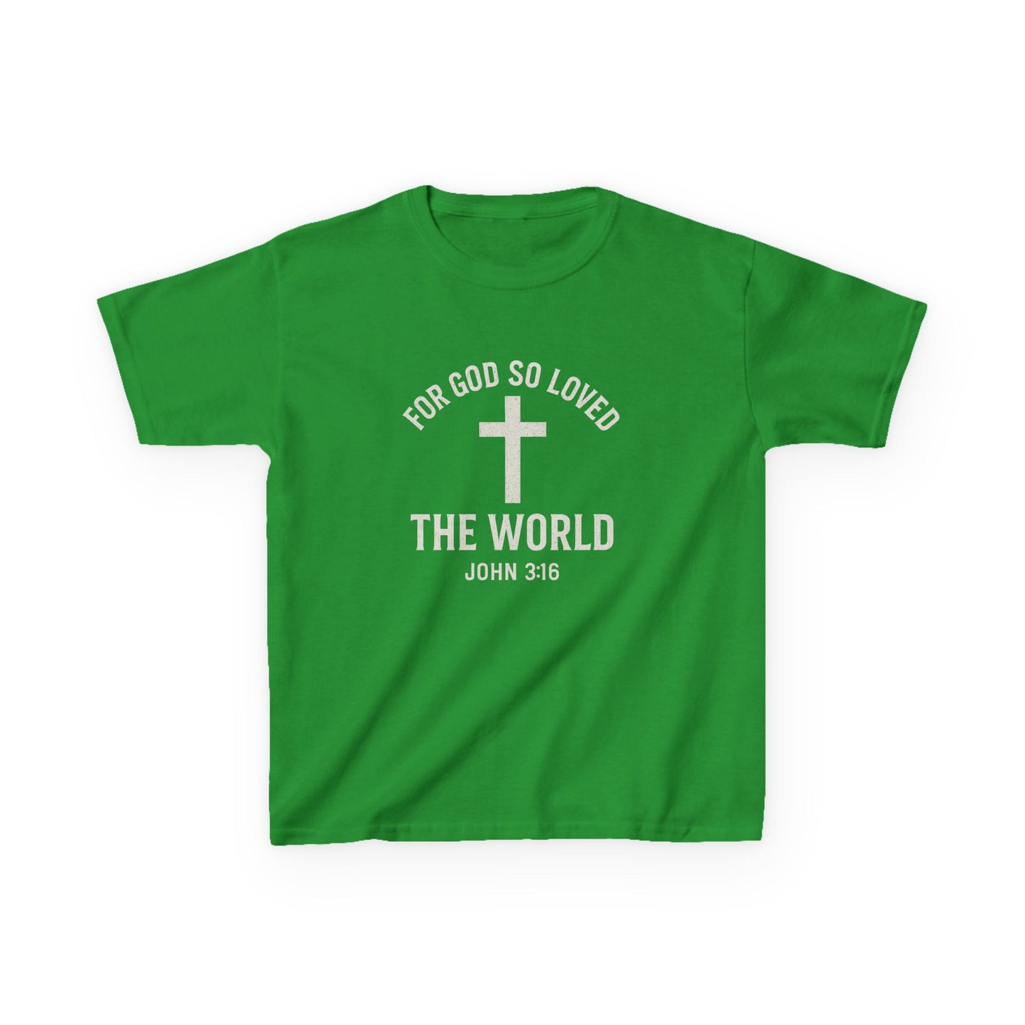 Faith-Inspired Kids Tee - "For God So Loved The World"