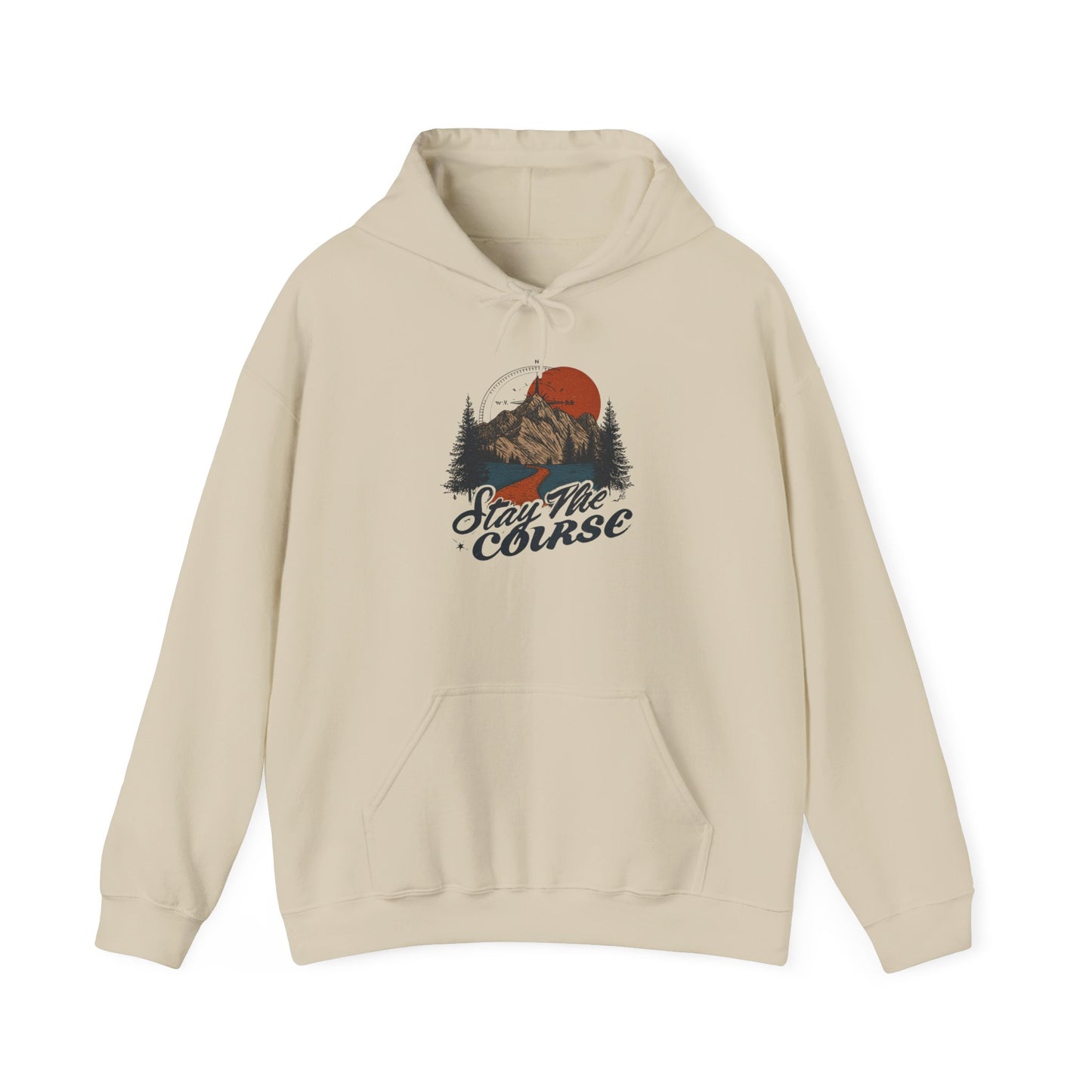 Stay The Course Unisex Hooded Sweatshirt - Cozy Outdoorsy Apparel