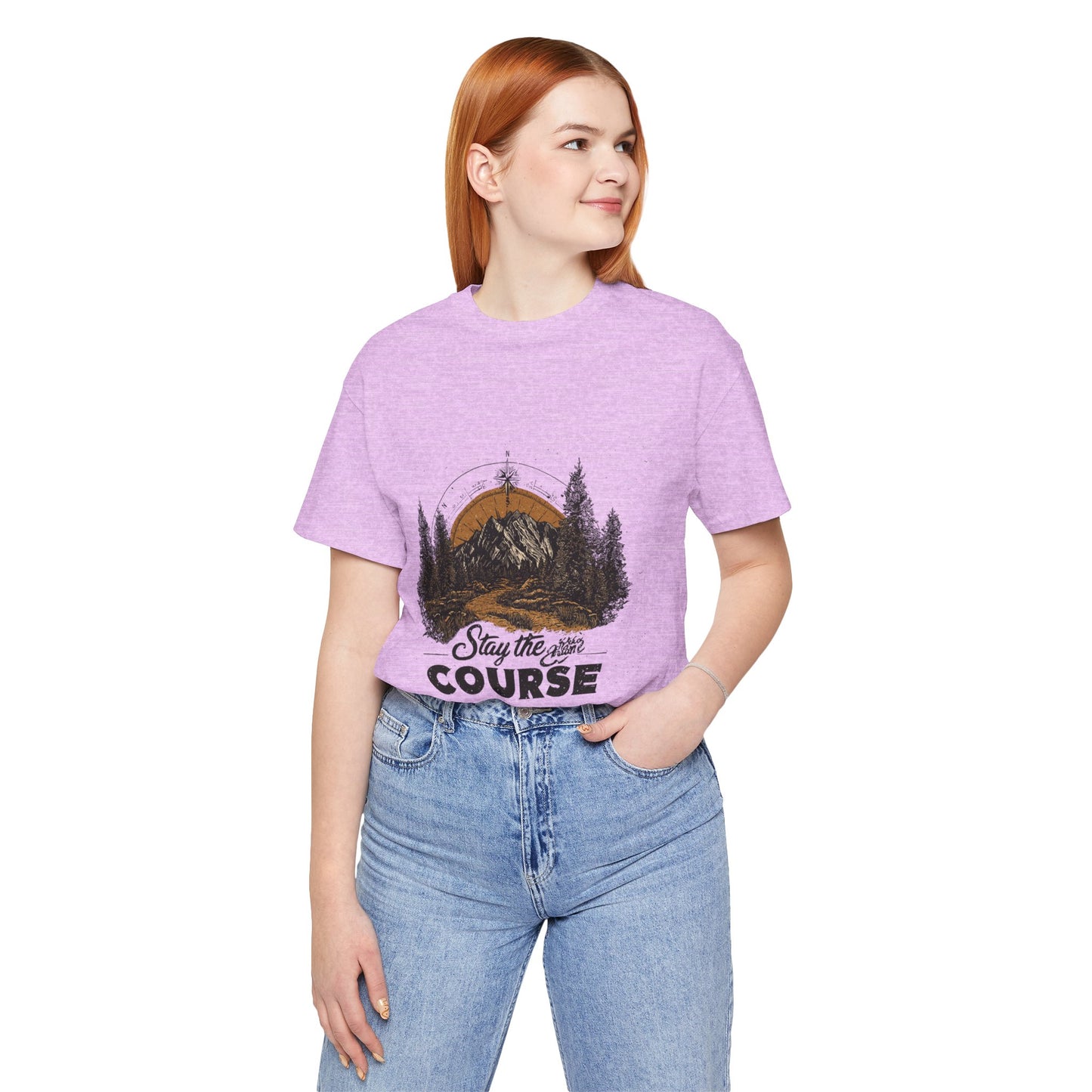 Stay the Course Mountain Tee - Unisex Jersey Short Sleeve Shirt