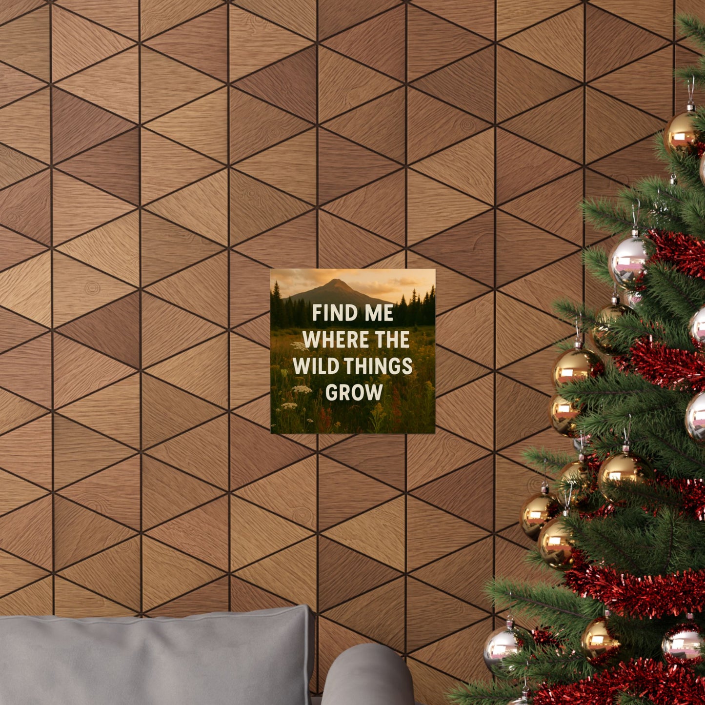 Nature-Inspired Matte Vertical Poster: 'Find Me Where the Wild Things Grow'