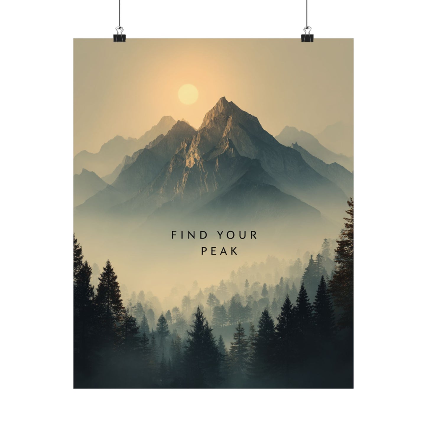 Mountain Landscape Wall Art: Find Your Peak Poster