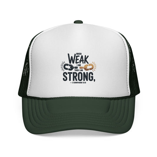 Empowering Trucker Cap - 'From Weak to Strong' Statement Hat