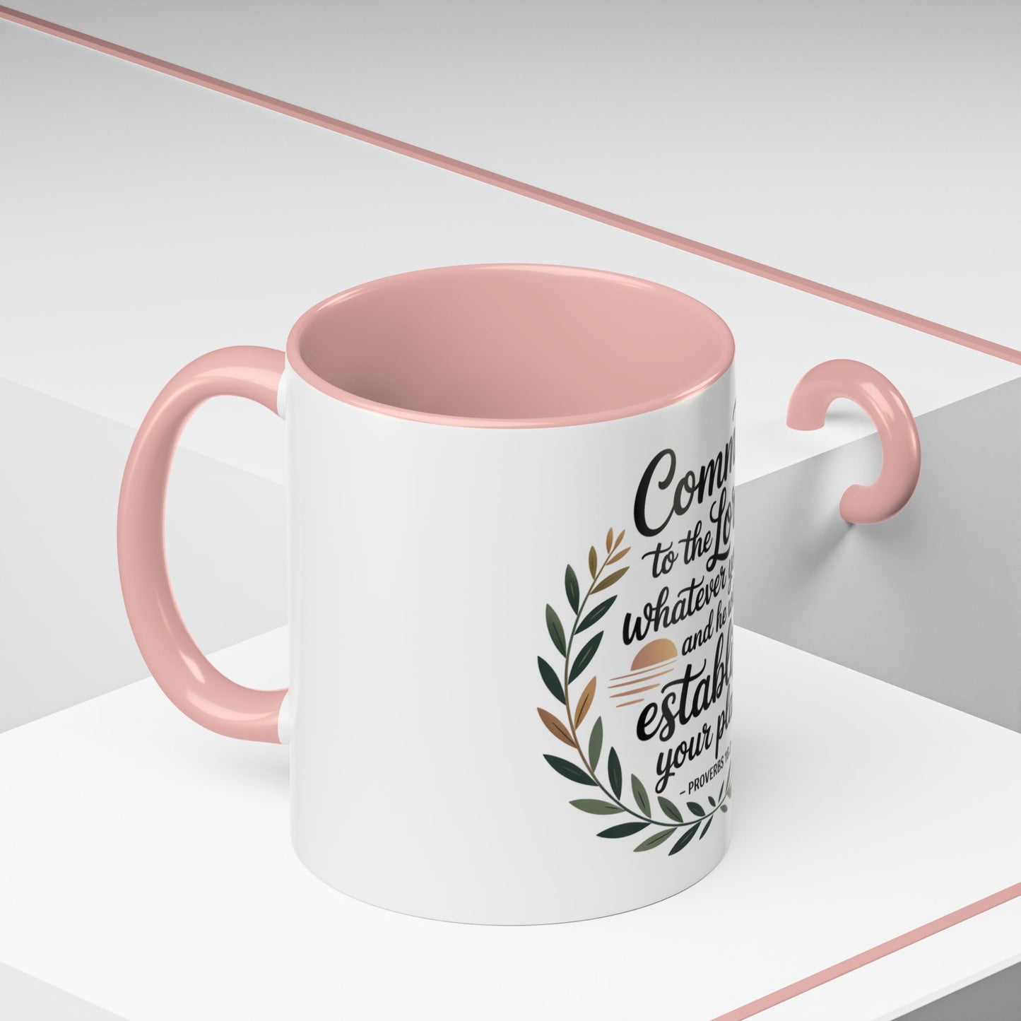 Inspirational Coffee Mug - 'Commit to the Lord' - 11 & 15 oz