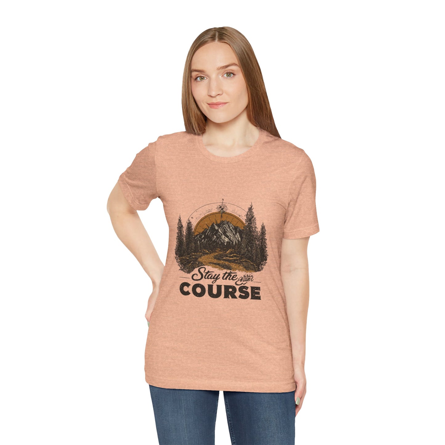 Stay the Course Mountain Tee - Unisex Jersey Short Sleeve Shirt