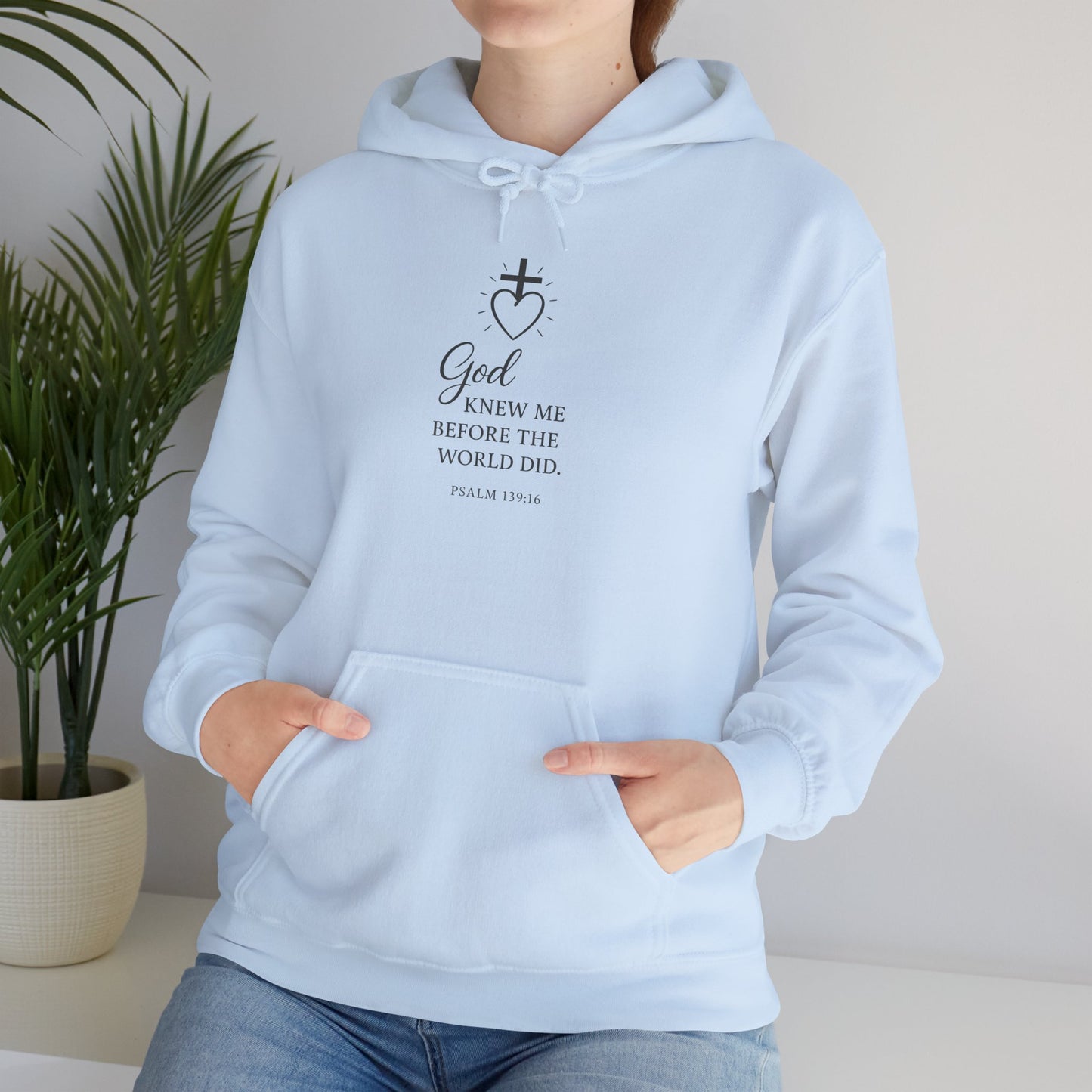 Faith-Inspired Unisex Hoodie with Inspirational Quote Psalm 139:16