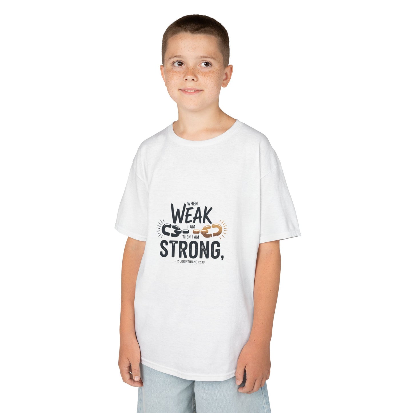 Kids Inspirational Tee - "From Weak to Strong"