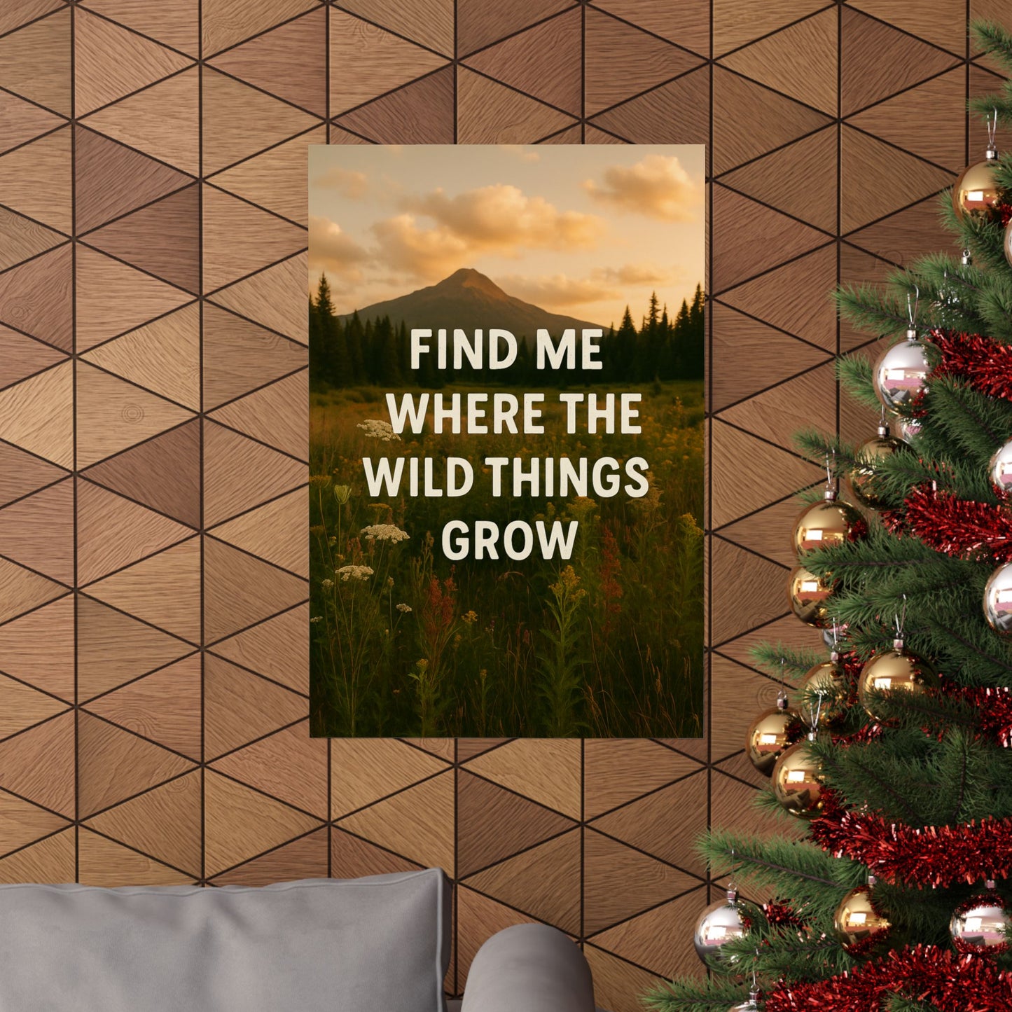 Nature-Inspired Matte Vertical Poster: 'Find Me Where the Wild Things Grow'