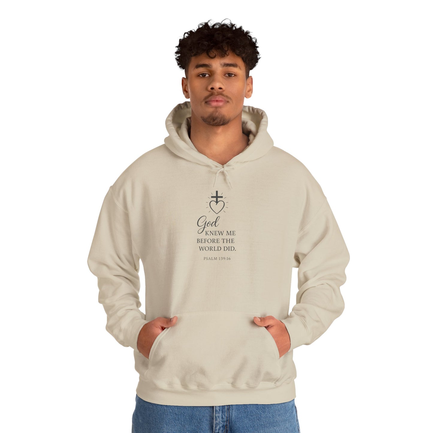 Faith-Inspired Unisex Hoodie with Inspirational Quote Psalm 139:16