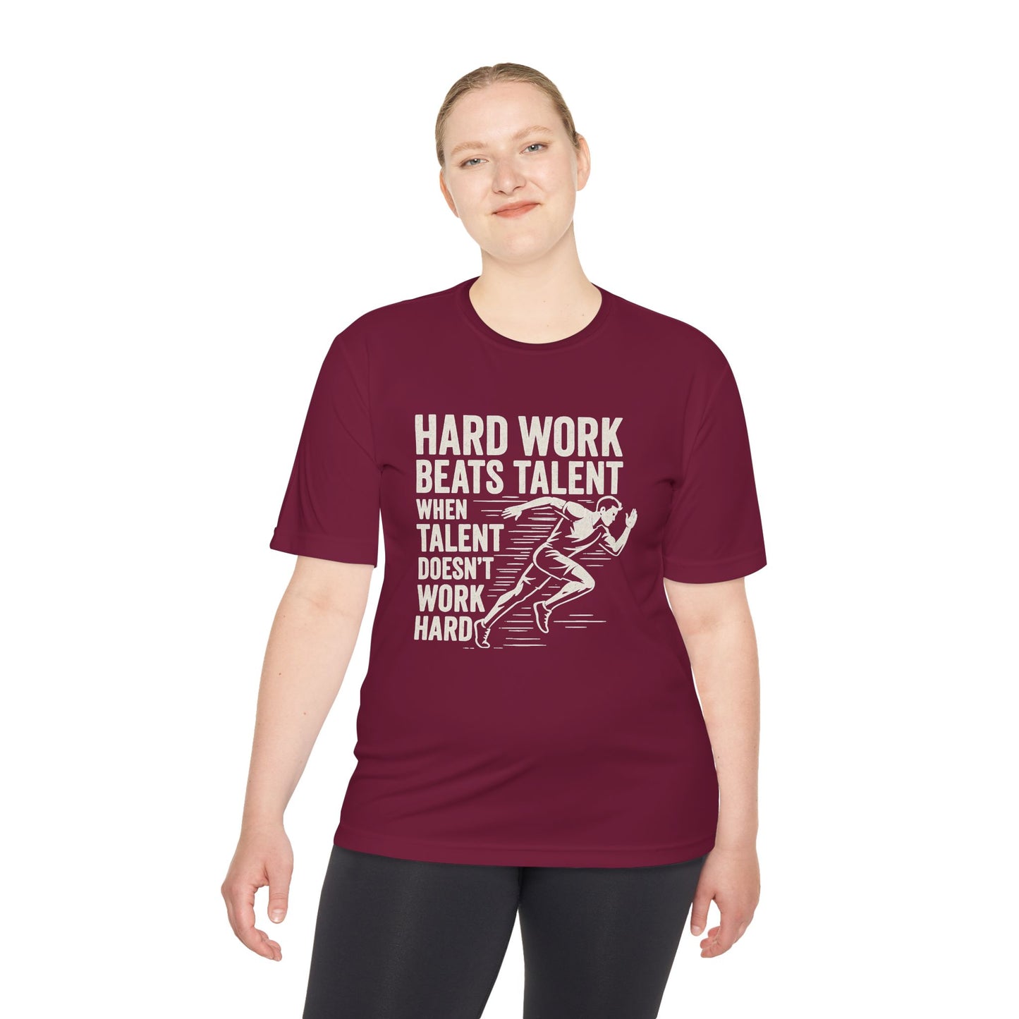 Hard Work Beats Talent Unisex Moisture Wicking Tee