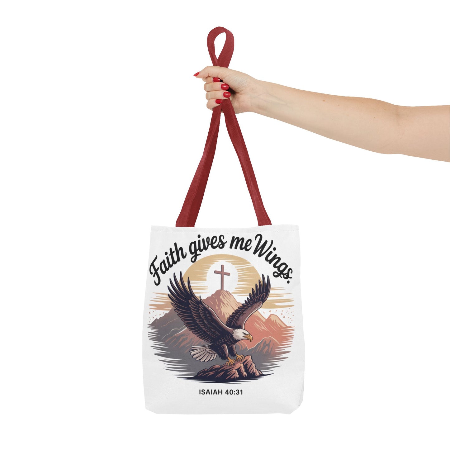 Faith-Inspired Tote Bag: Wings & Infinite Blessings