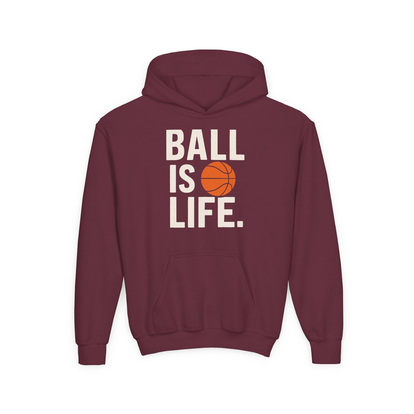 Basketball Youth Hoodie - "Ball Is Life"