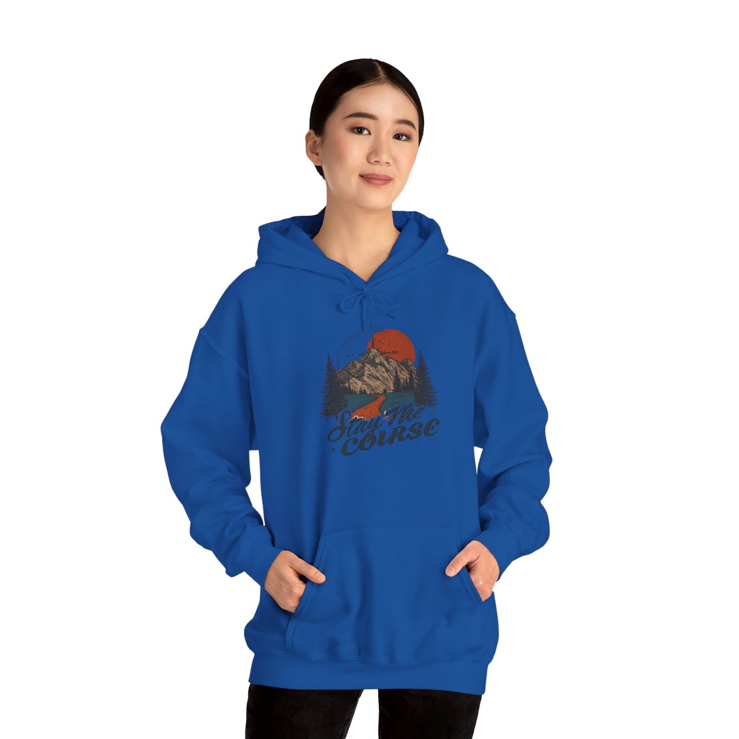 Stay The Course Unisex Hooded Sweatshirt - Cozy Outdoorsy Apparel