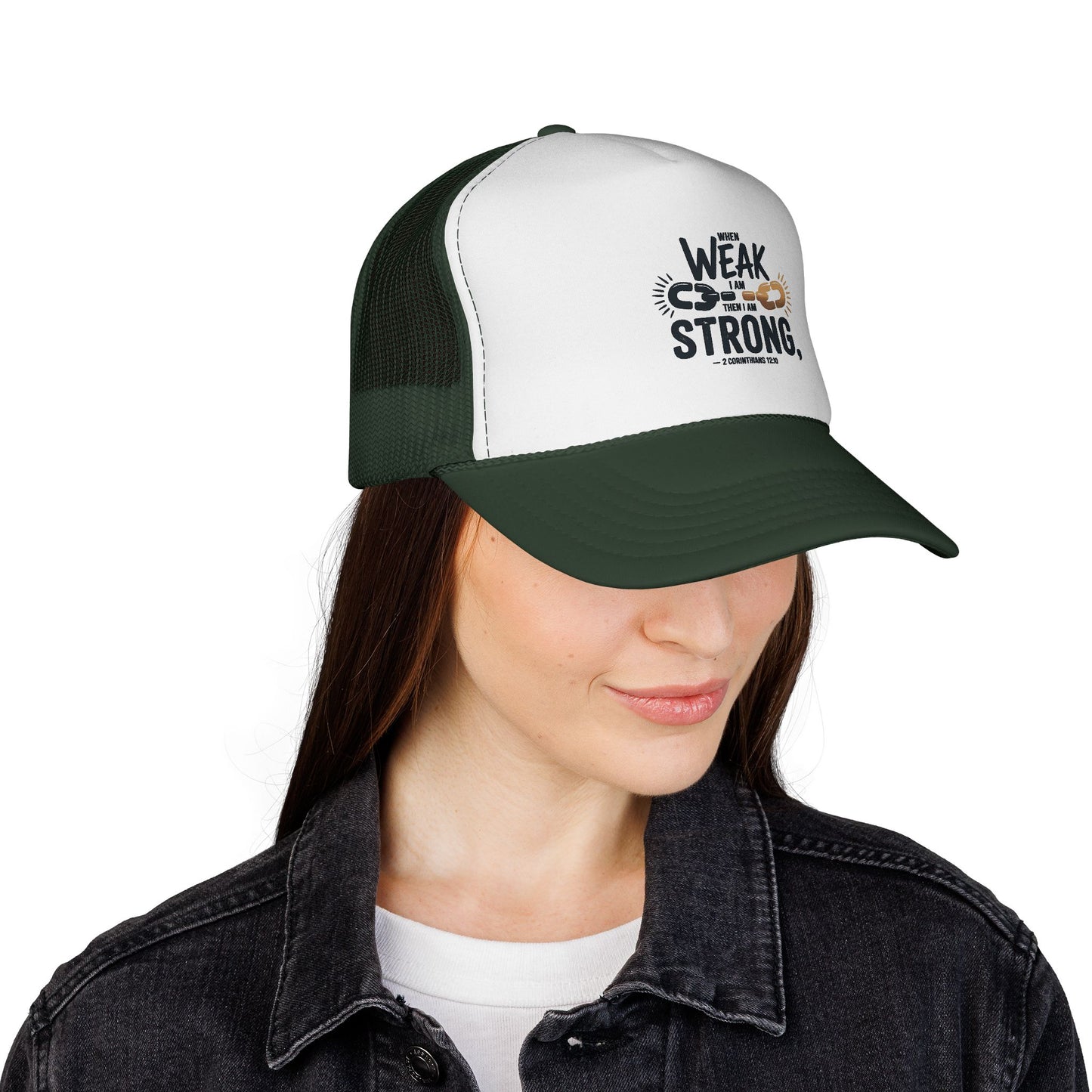 Empowering Trucker Cap - 'From Weak to Strong' Statement Hat
