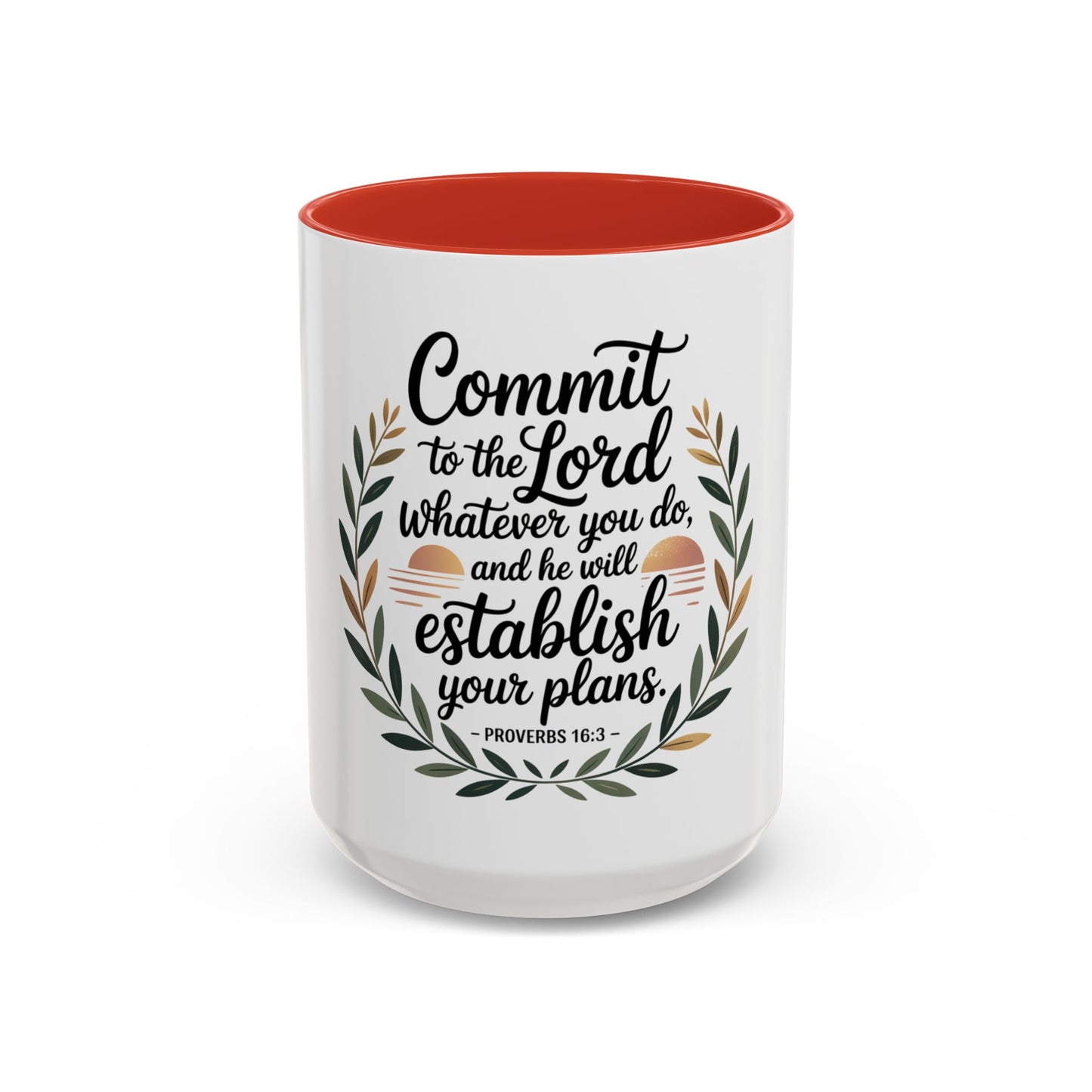 Inspirational Coffee Mug - 'Commit to the Lord' - 11 & 15 oz