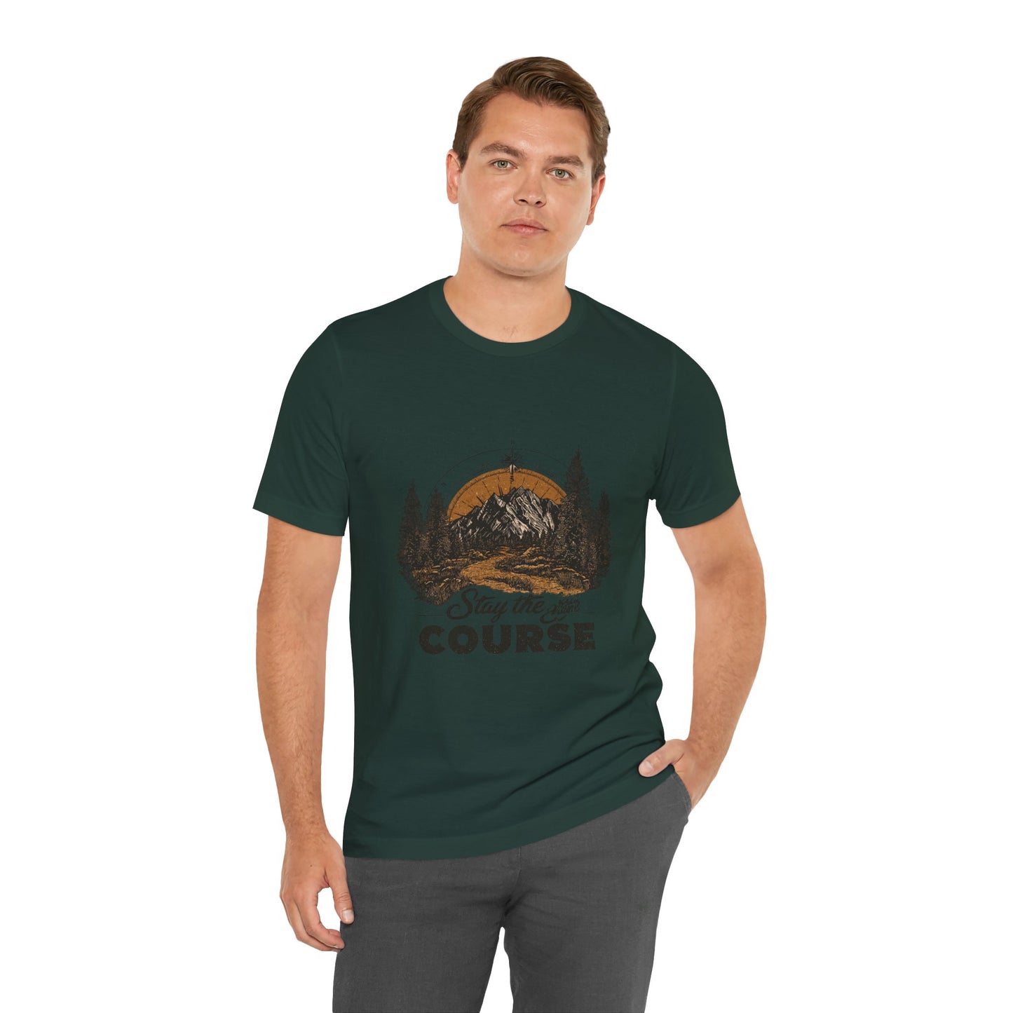 Stay the Course Mountain Tee - Unisex Jersey Short Sleeve Shirt