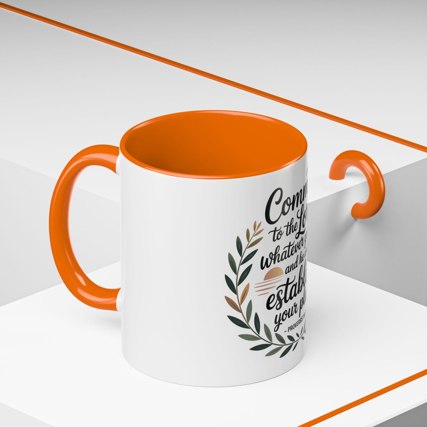 Inspirational Coffee Mug - 'Commit to the Lord' - 11 & 15 oz