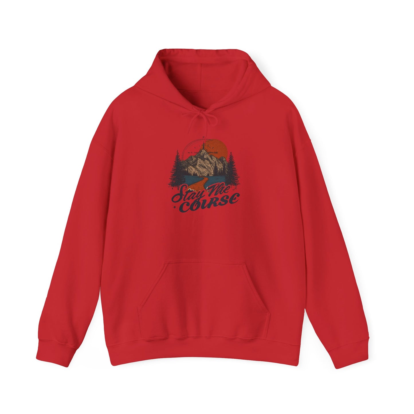 Stay The Course Unisex Hooded Sweatshirt - Cozy Outdoorsy Apparel