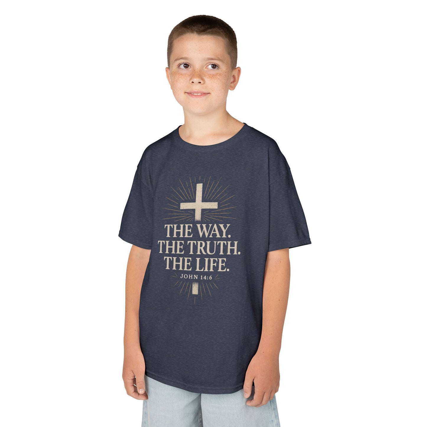 Kids Christian Faith Tee - "The Way, The Truth, The Life"