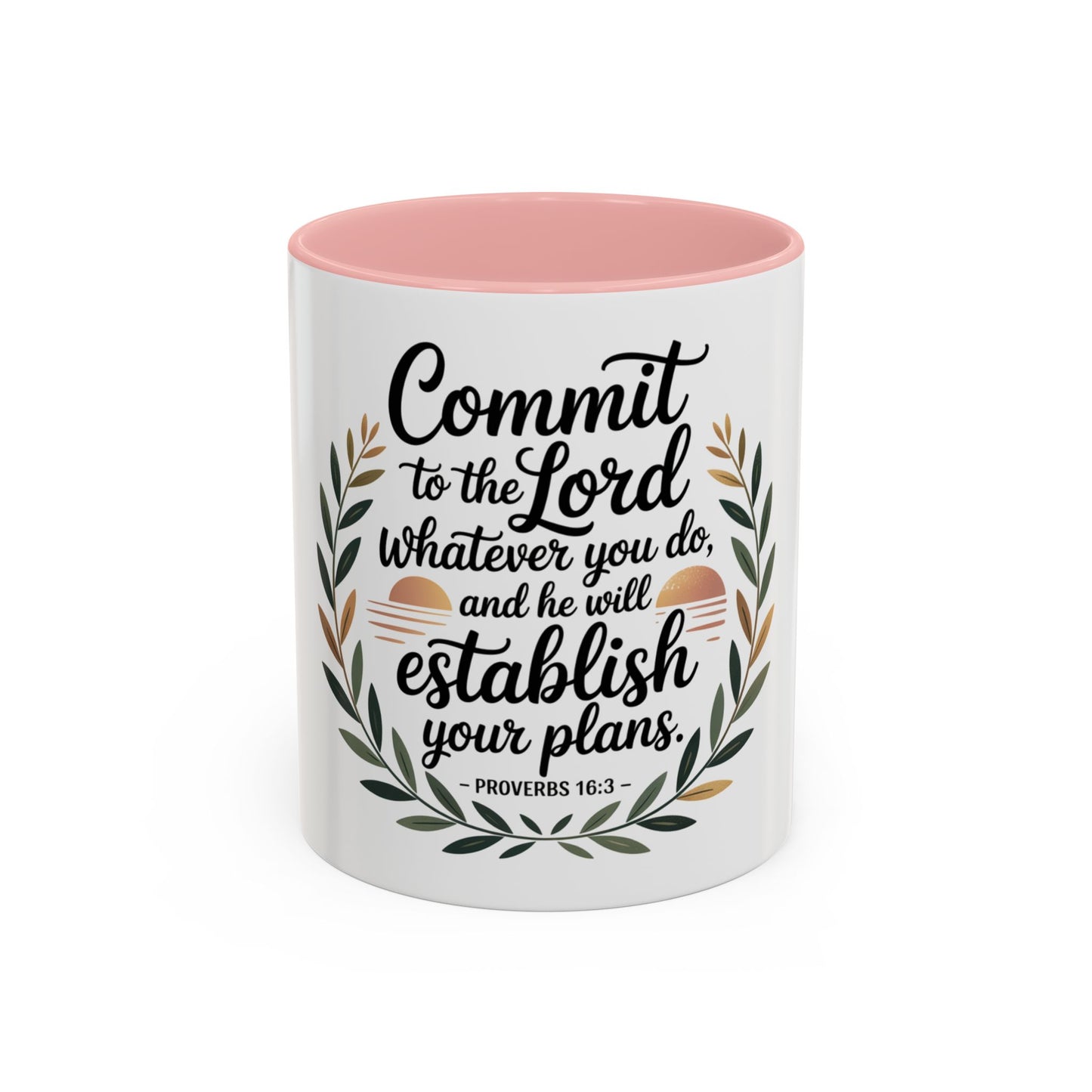 Inspirational Coffee Mug - 'Commit to the Lord' - 11 & 15 oz