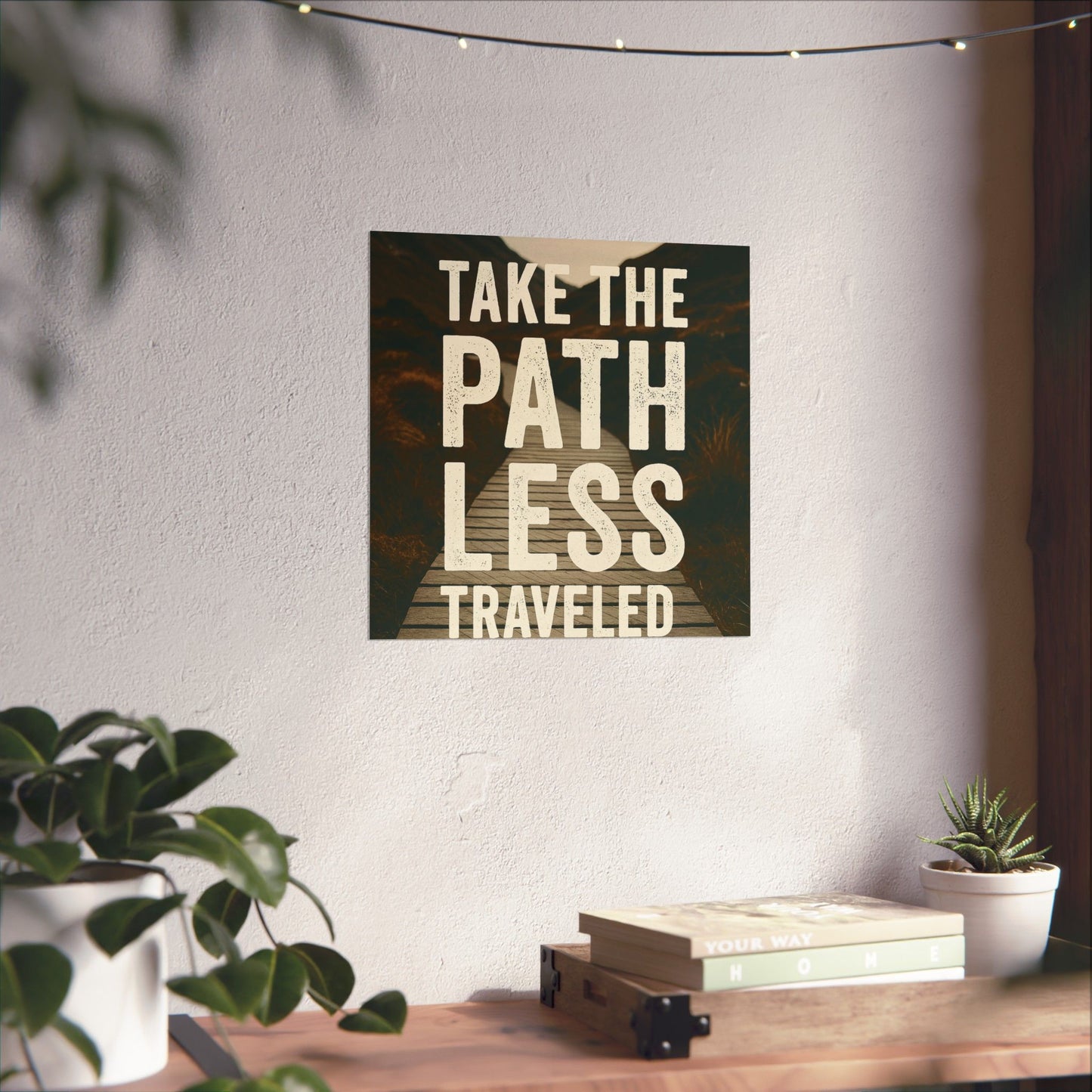 Adventure-Inspiring Matte Vertical Posters - 'Take the Path Less Traveled'