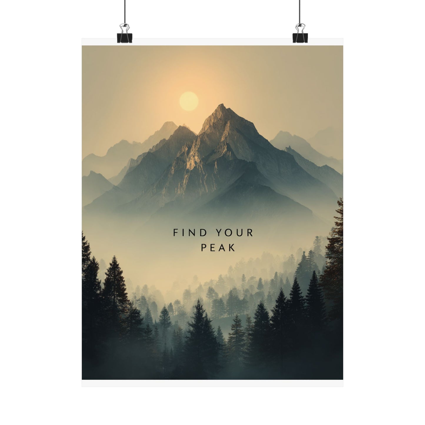 Mountain Landscape Wall Art: Find Your Peak Poster