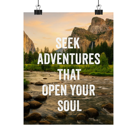 Adventure Poster - Seek Adventures That Open Your Soul
