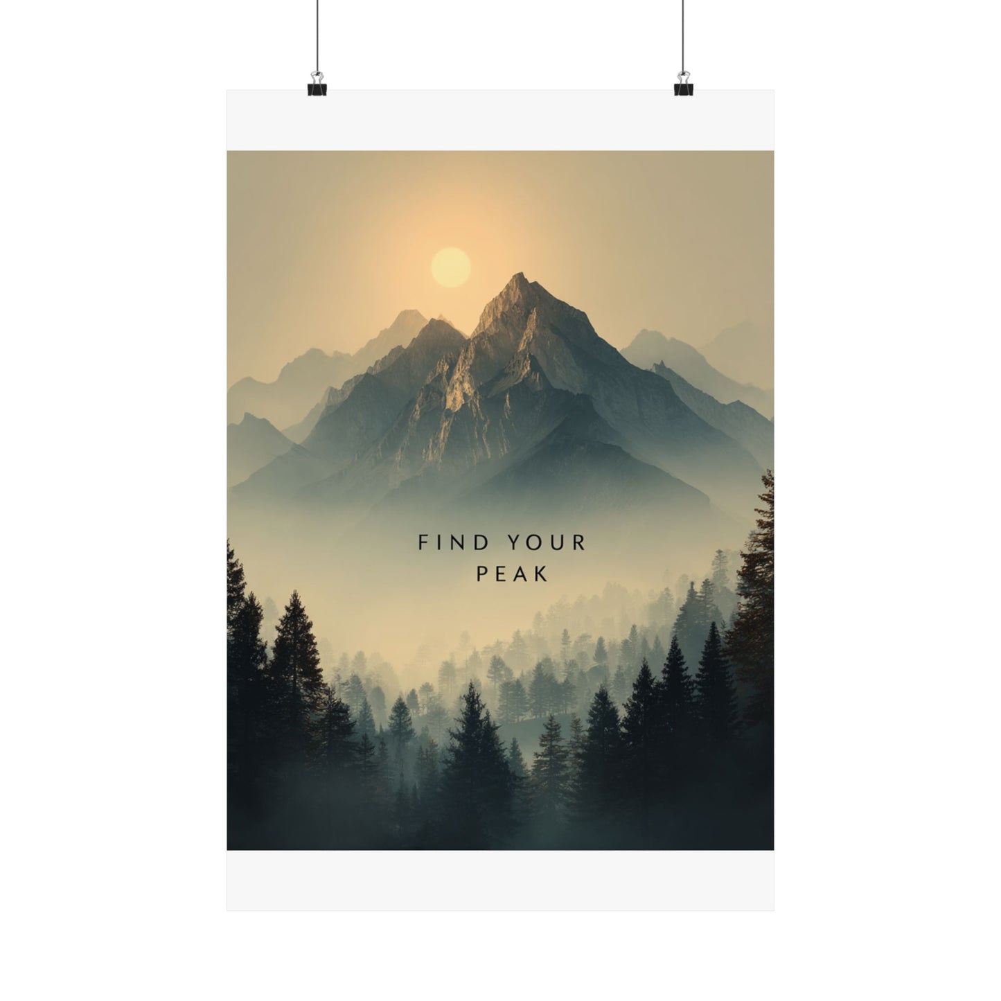 Mountain Landscape Wall Art: Find Your Peak Poster