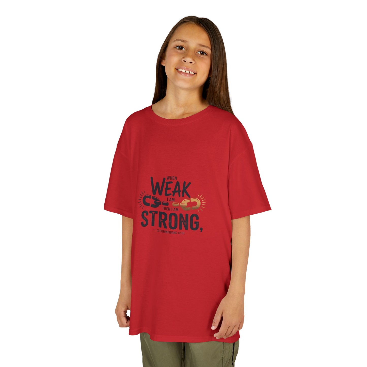 Kids Inspirational Tee - "From Weak to Strong"