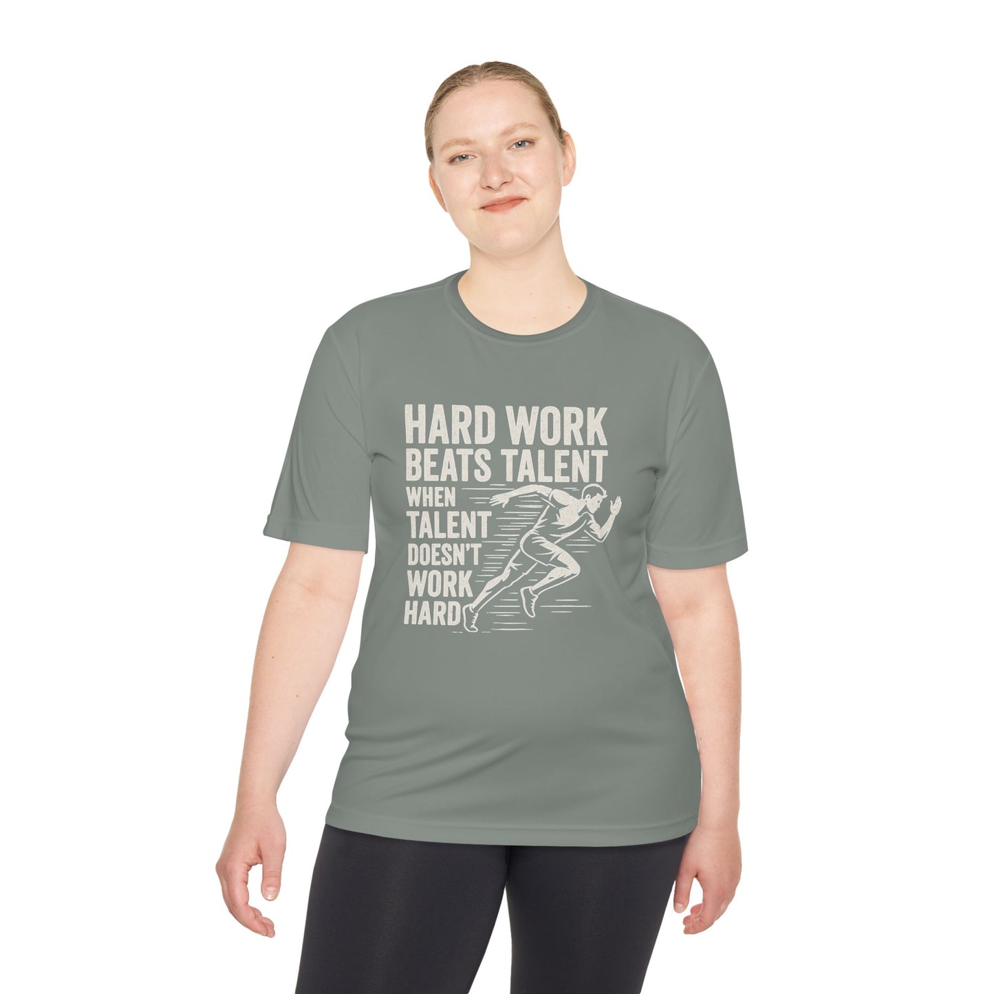 Hard Work Beats Talent Unisex Moisture Wicking Tee