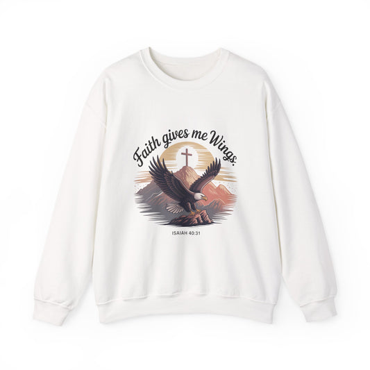 Faith-Inspired Crewneck Sweatshirt - Trust in the Lord Design Isaiah 40:31