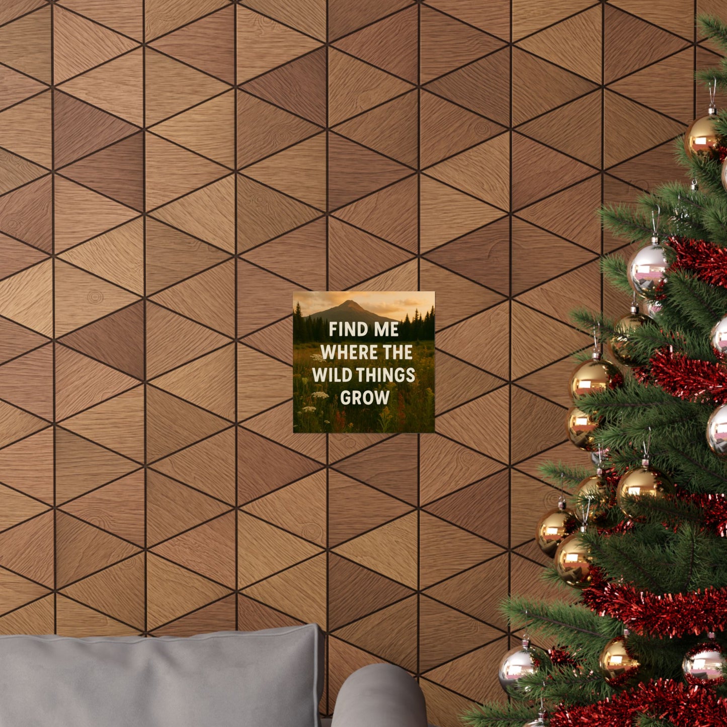 Nature-Inspired Matte Vertical Poster: 'Find Me Where the Wild Things Grow'