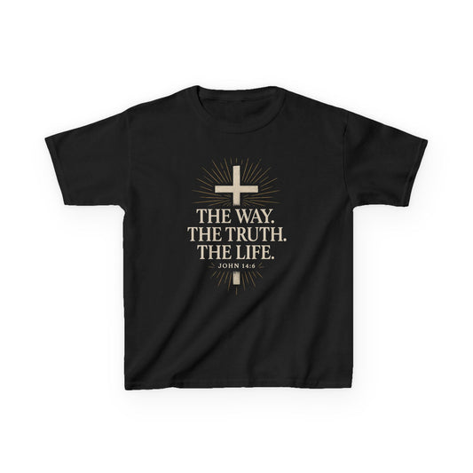 Kids Christian Faith Tee - "The Way, The Truth, The Life"