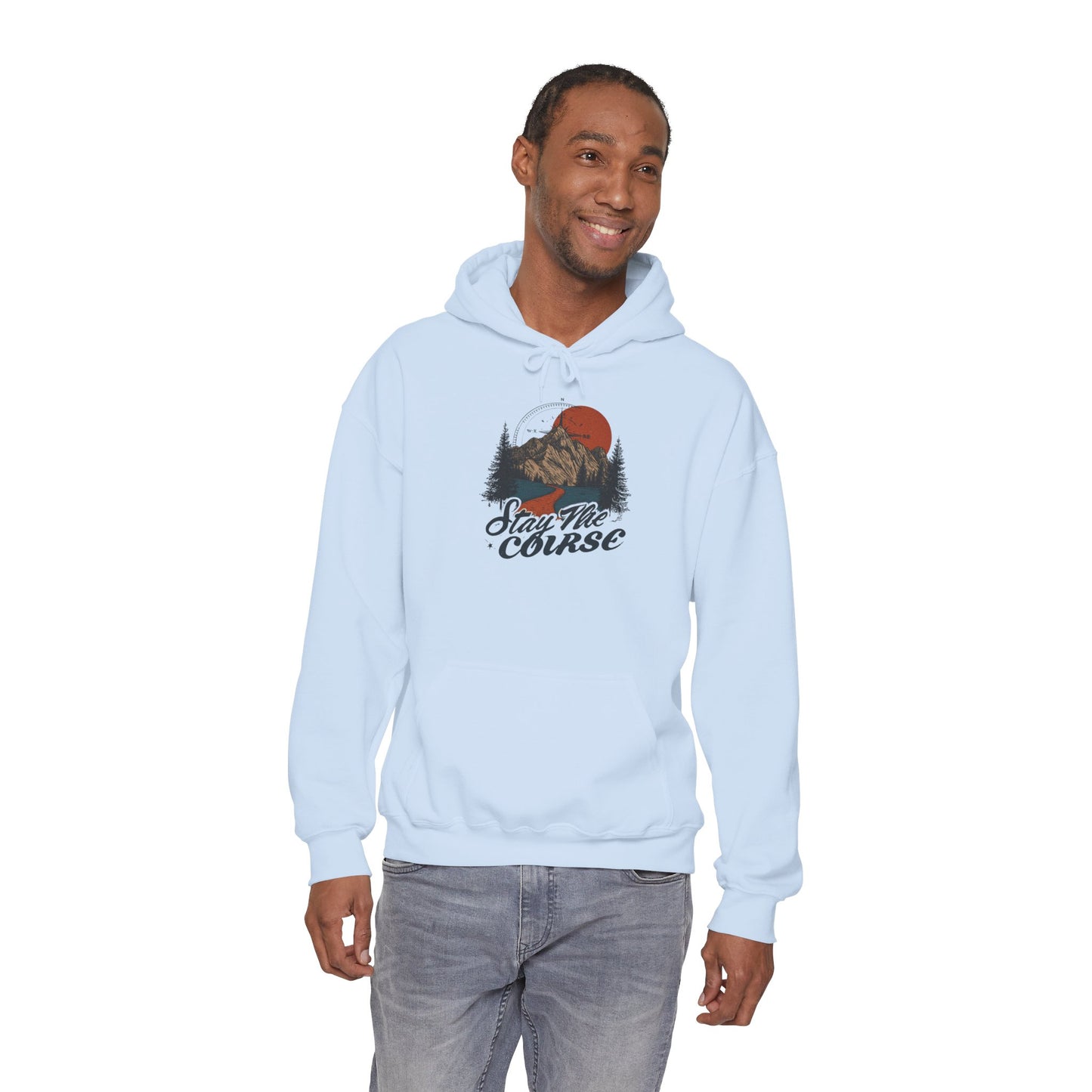Stay The Course Unisex Hooded Sweatshirt - Cozy Outdoorsy Apparel