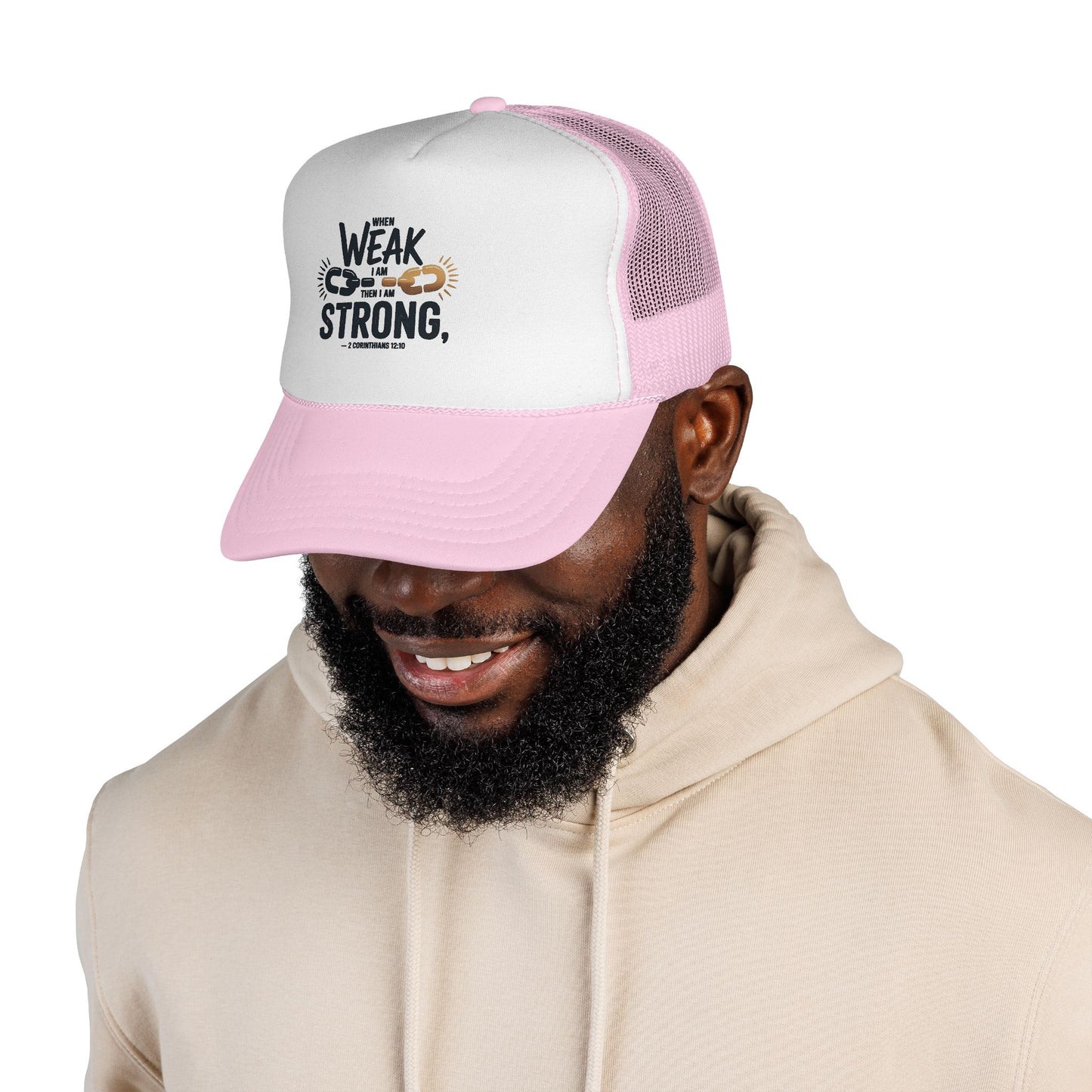 Empowering Trucker Cap - 'From Weak to Strong' Statement Hat