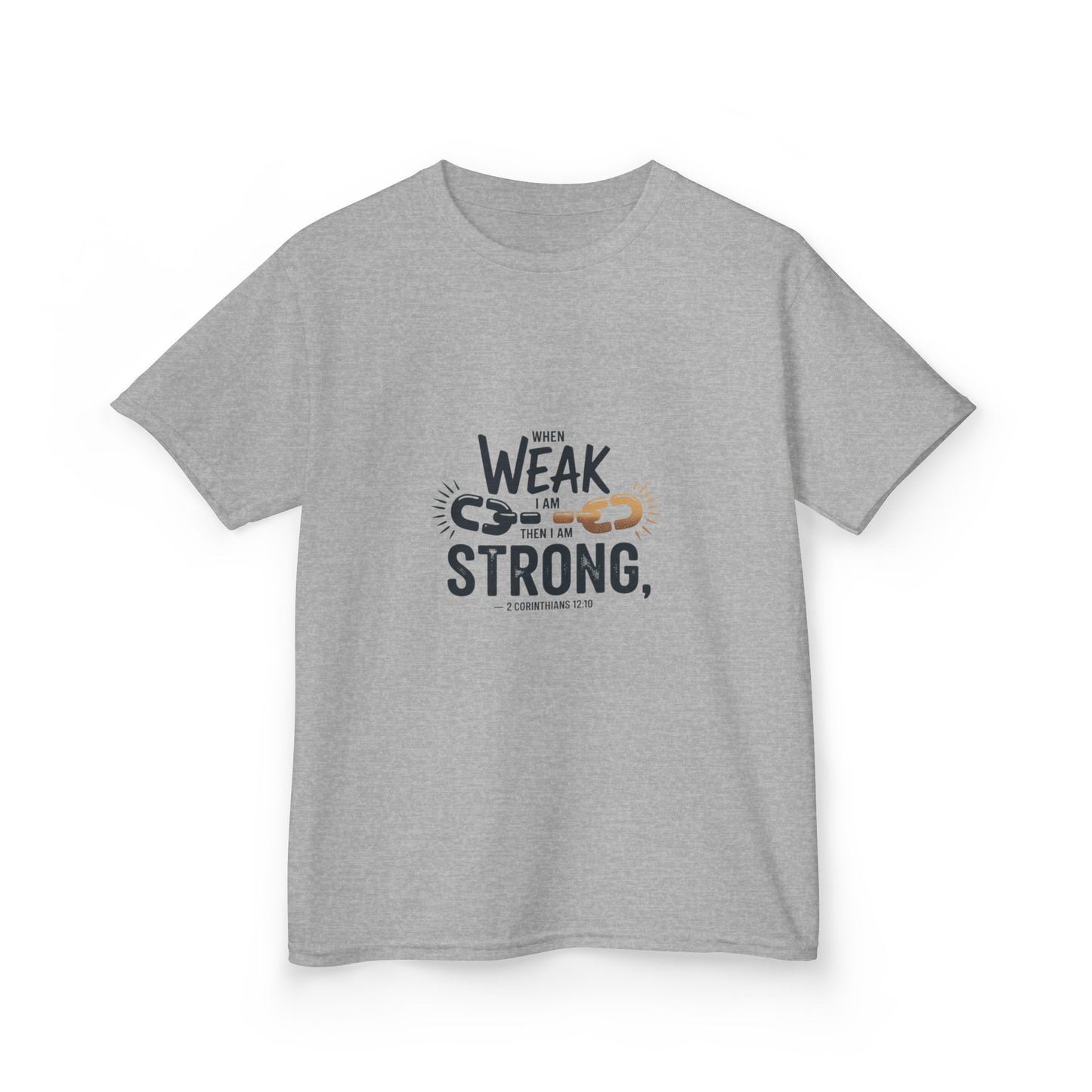Kids Inspirational Tee - "From Weak to Strong"