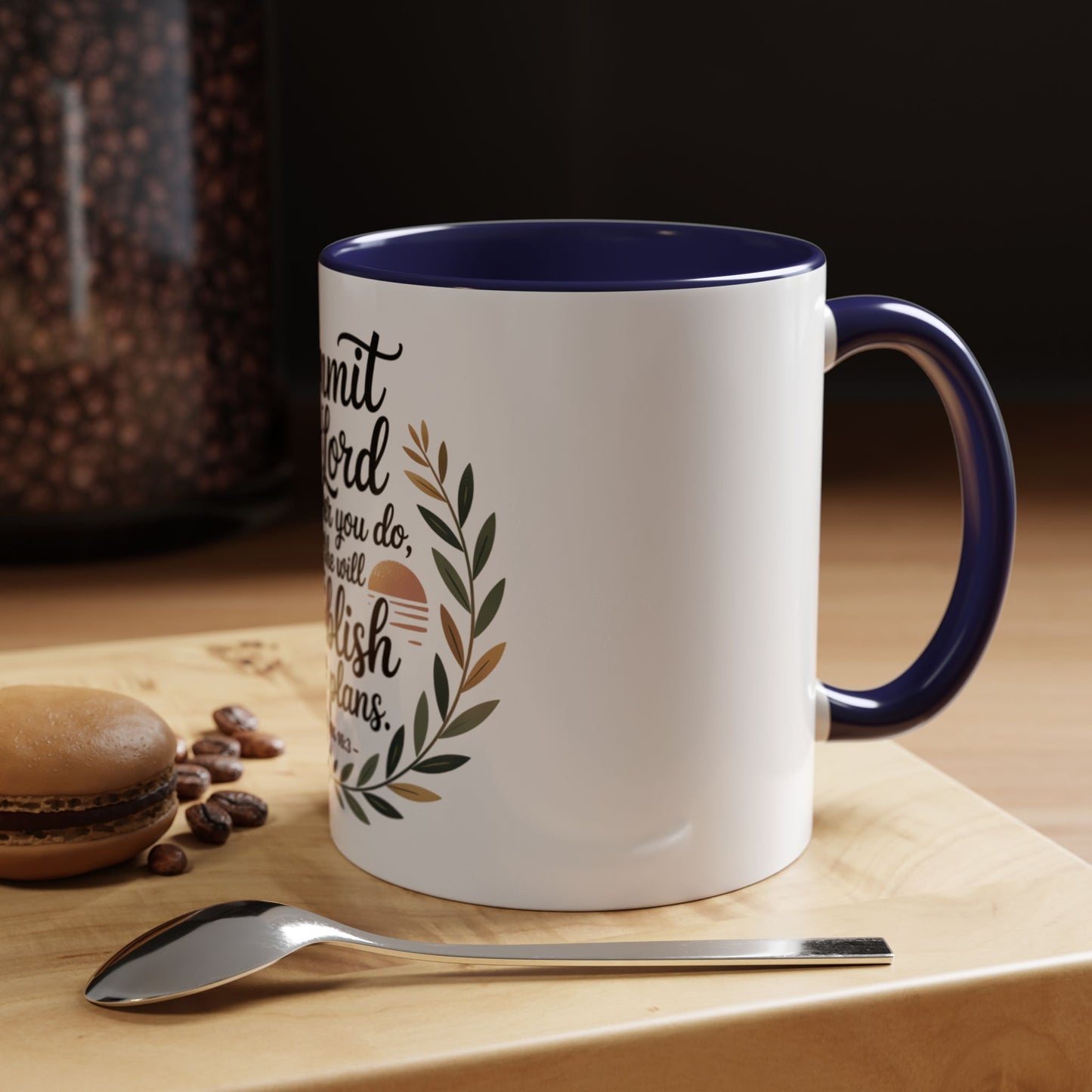 Inspirational Coffee Mug - 'Commit to the Lord' - 11 & 15 oz