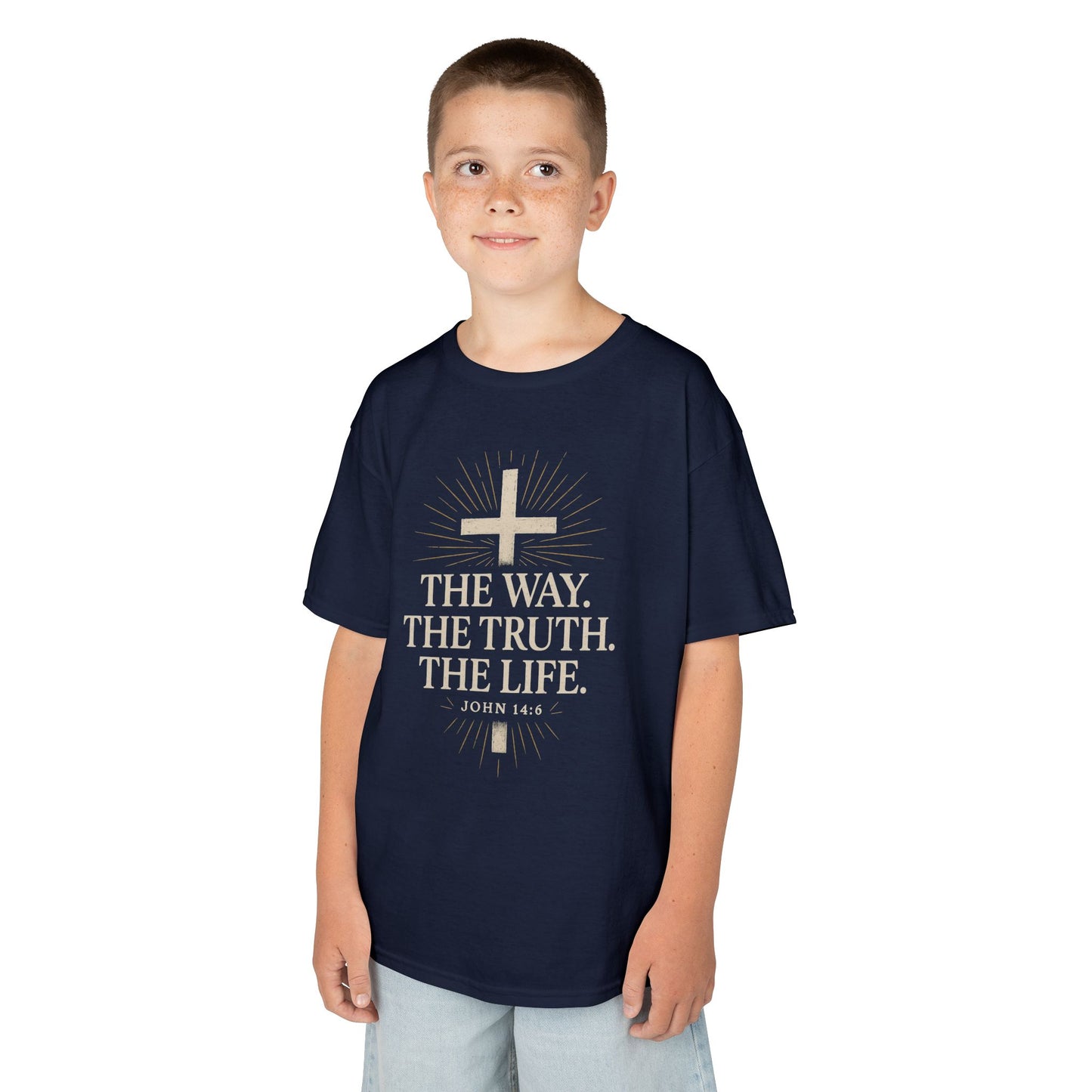 Kids Christian Faith Tee - "The Way, The Truth, The Life"
