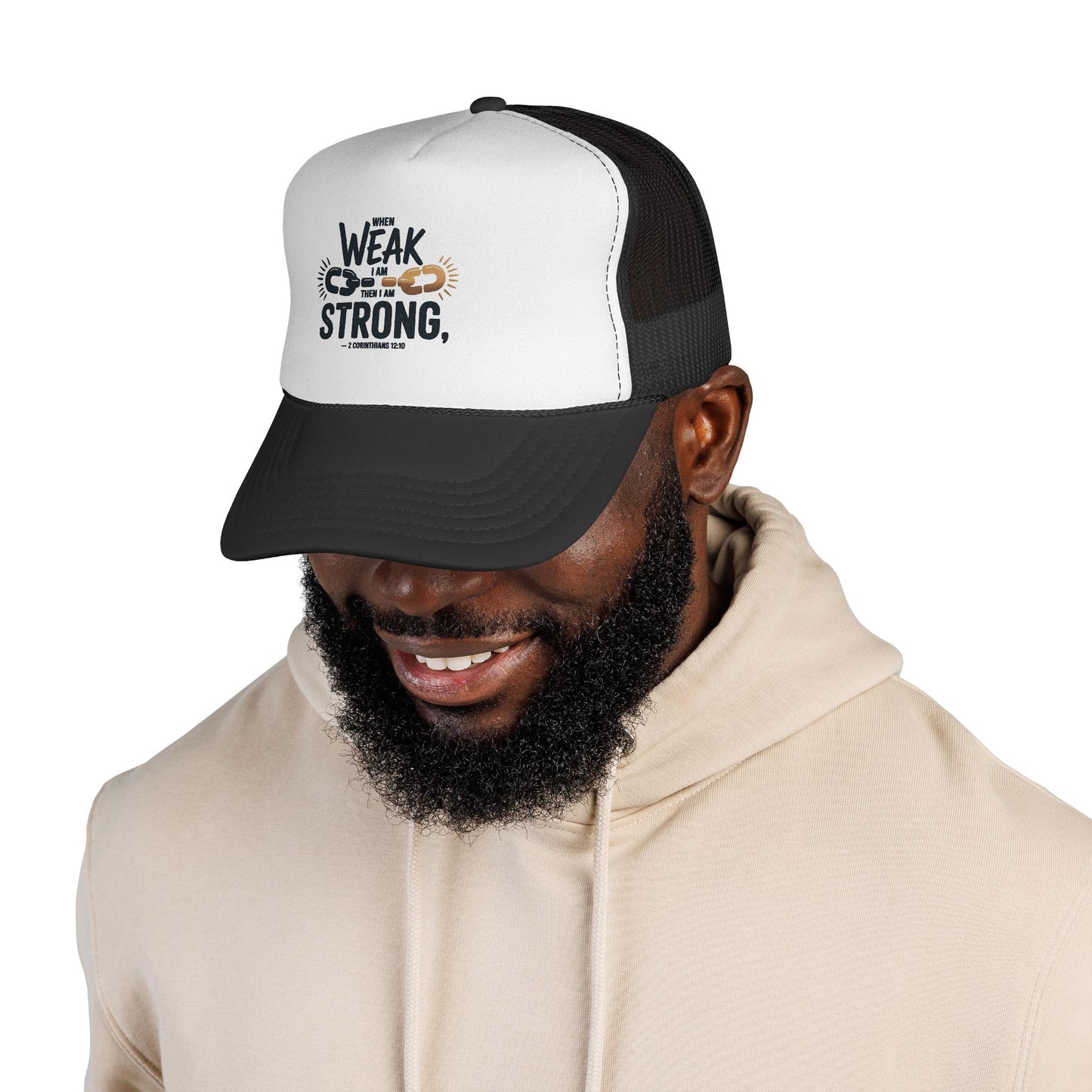 Empowering Trucker Cap - 'From Weak to Strong' Statement Hat