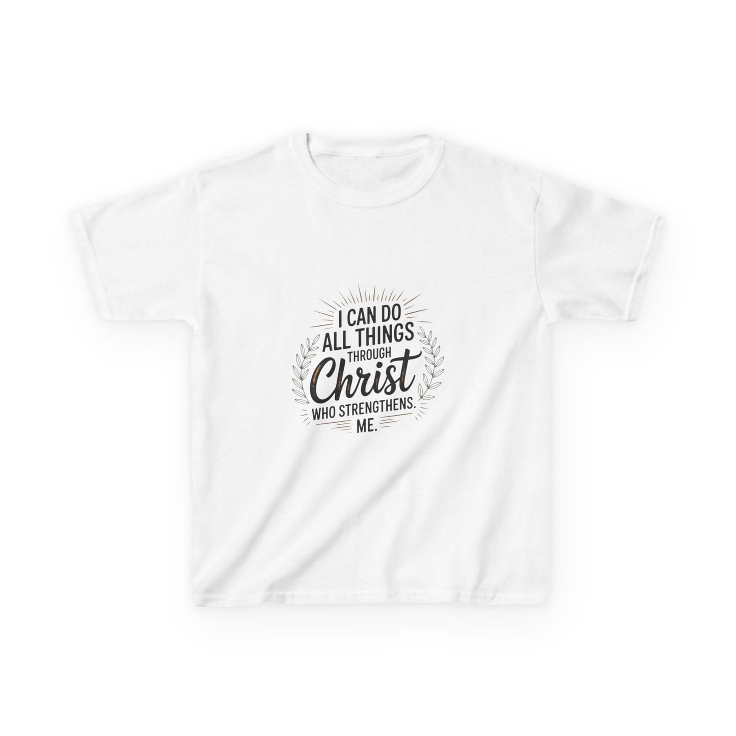 Inspirational Kid Tee: "I Can Do All Things"