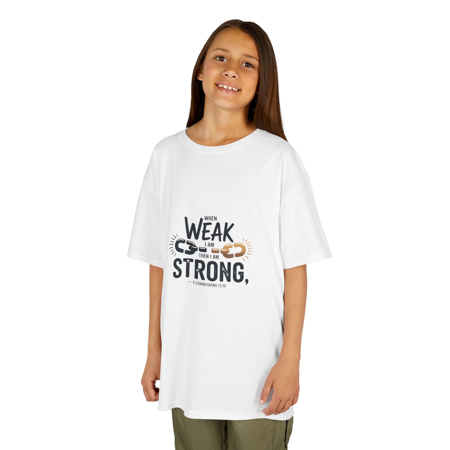 Kids Inspirational Tee - "From Weak to Strong"
