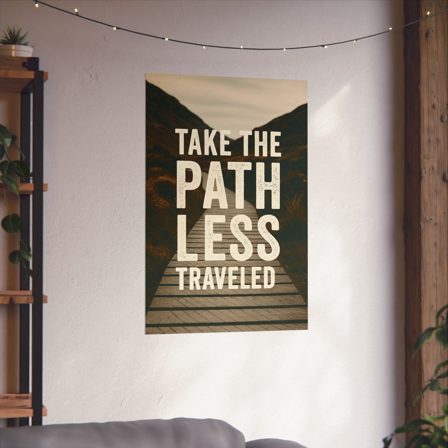 Adventure-Inspiring Matte Vertical Posters - 'Take the Path Less Traveled'