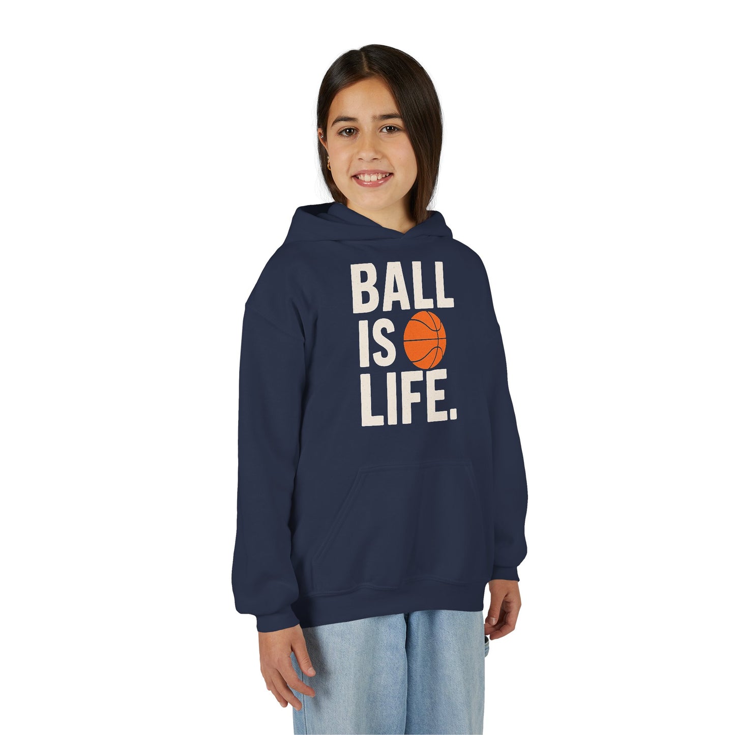 Basketball Youth Hoodie - "Ball Is Life"