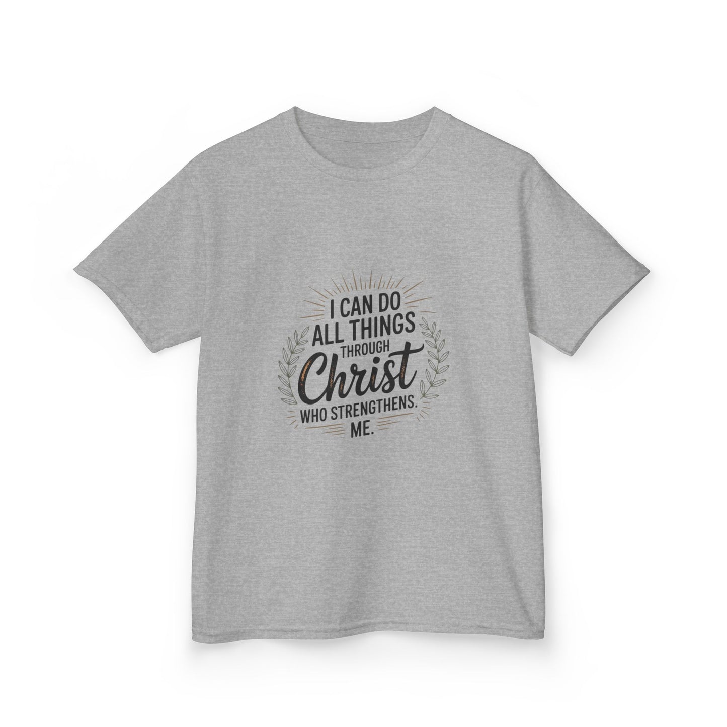 Inspirational Kid Tee: "I Can Do All Things"