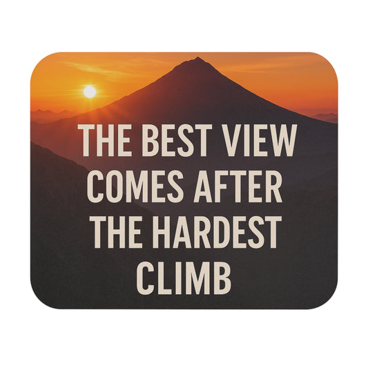 Inspirational Mountain View Mouse Pad - Motivation for Your Workspace