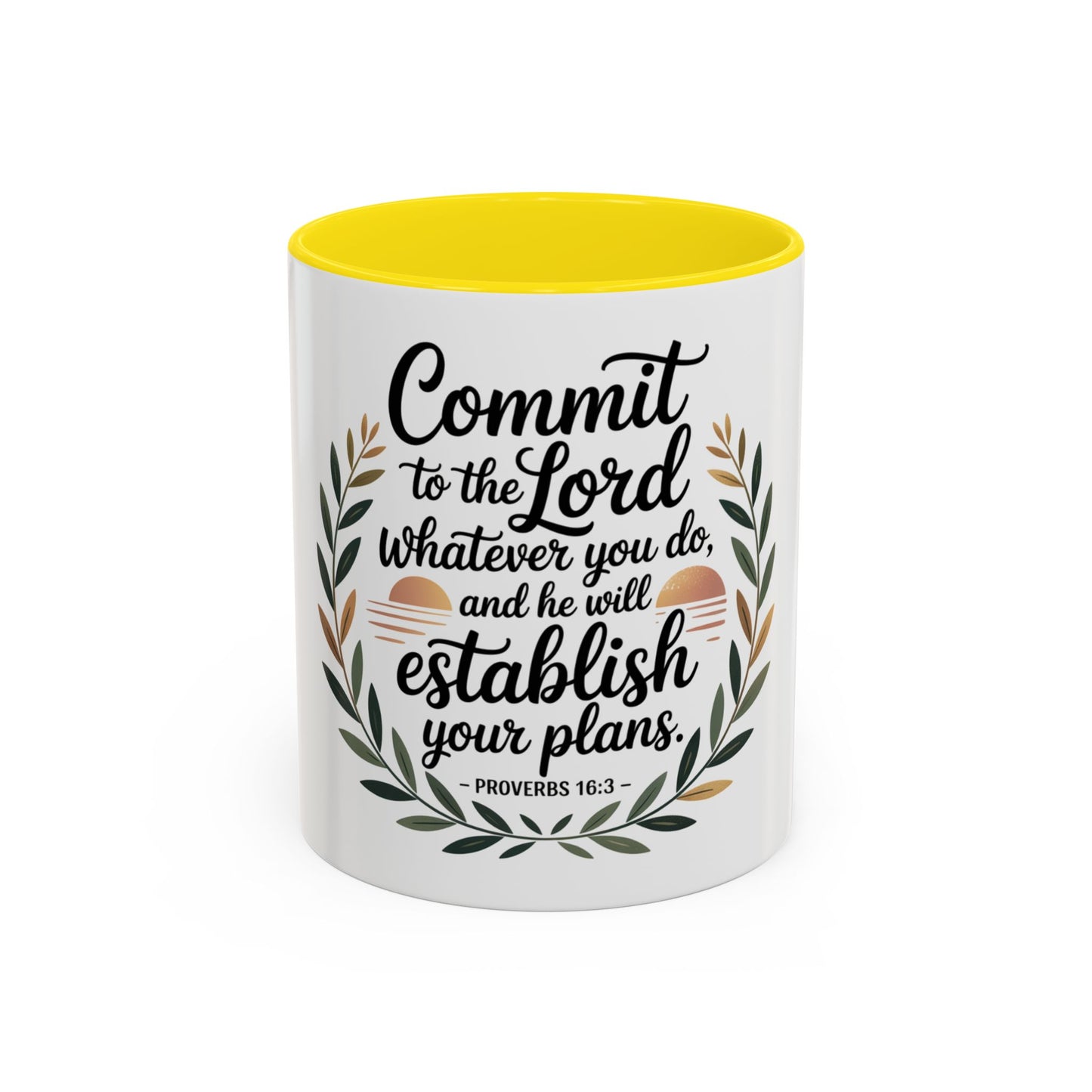 Inspirational Coffee Mug - 'Commit to the Lord' - 11 & 15 oz
