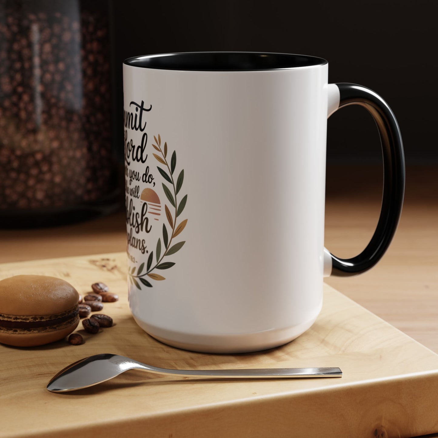 Inspirational Coffee Mug - 'Commit to the Lord' - 11 & 15 oz