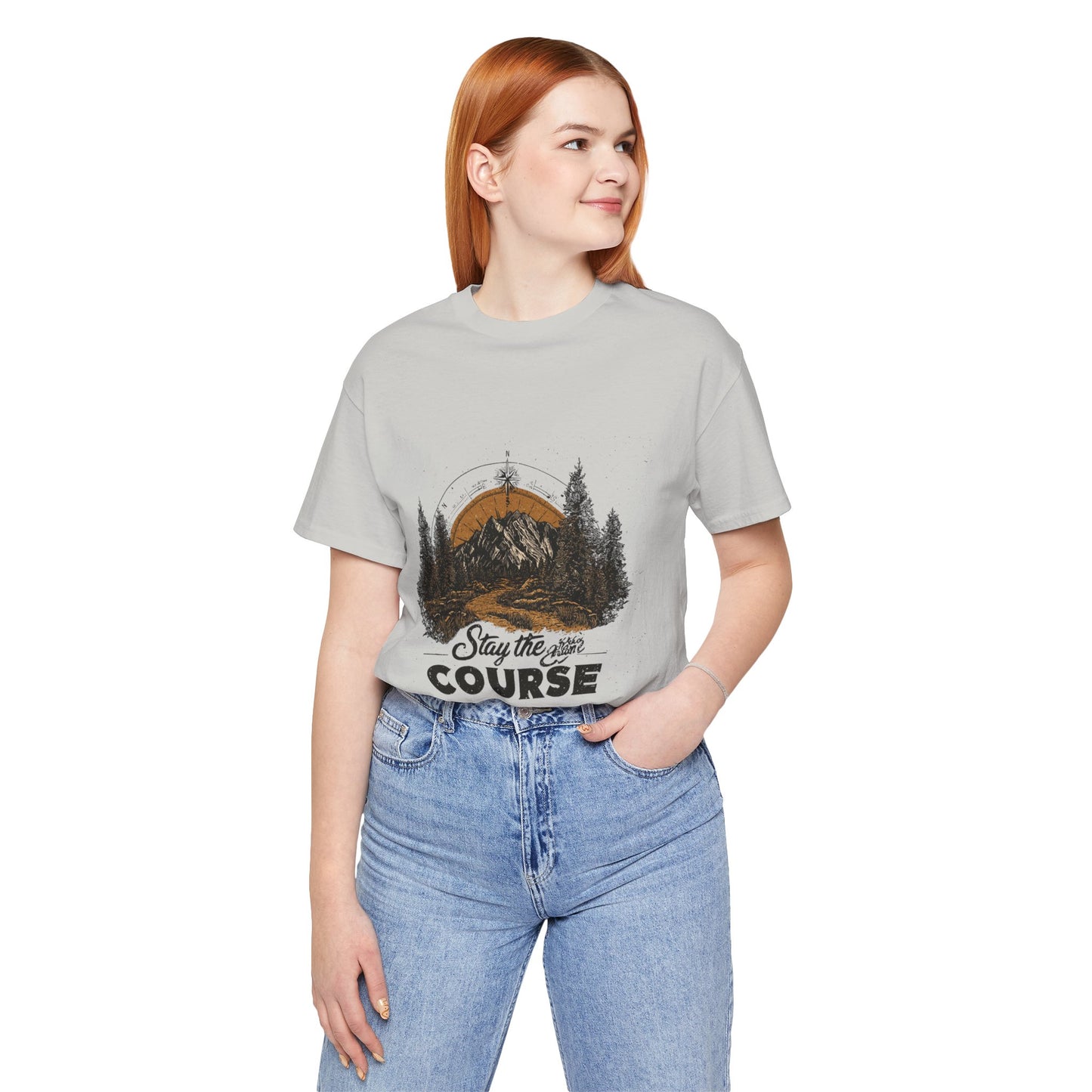 Stay the Course Mountain Tee - Unisex Jersey Short Sleeve Shirt
