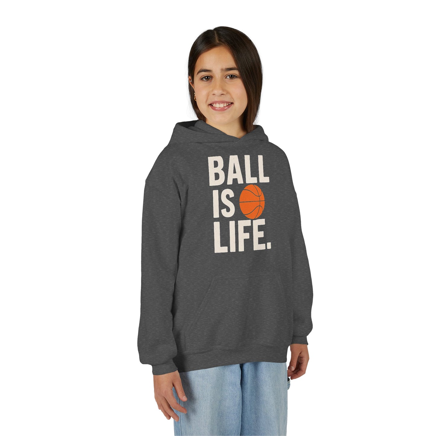 Basketball Youth Hoodie - "Ball Is Life"