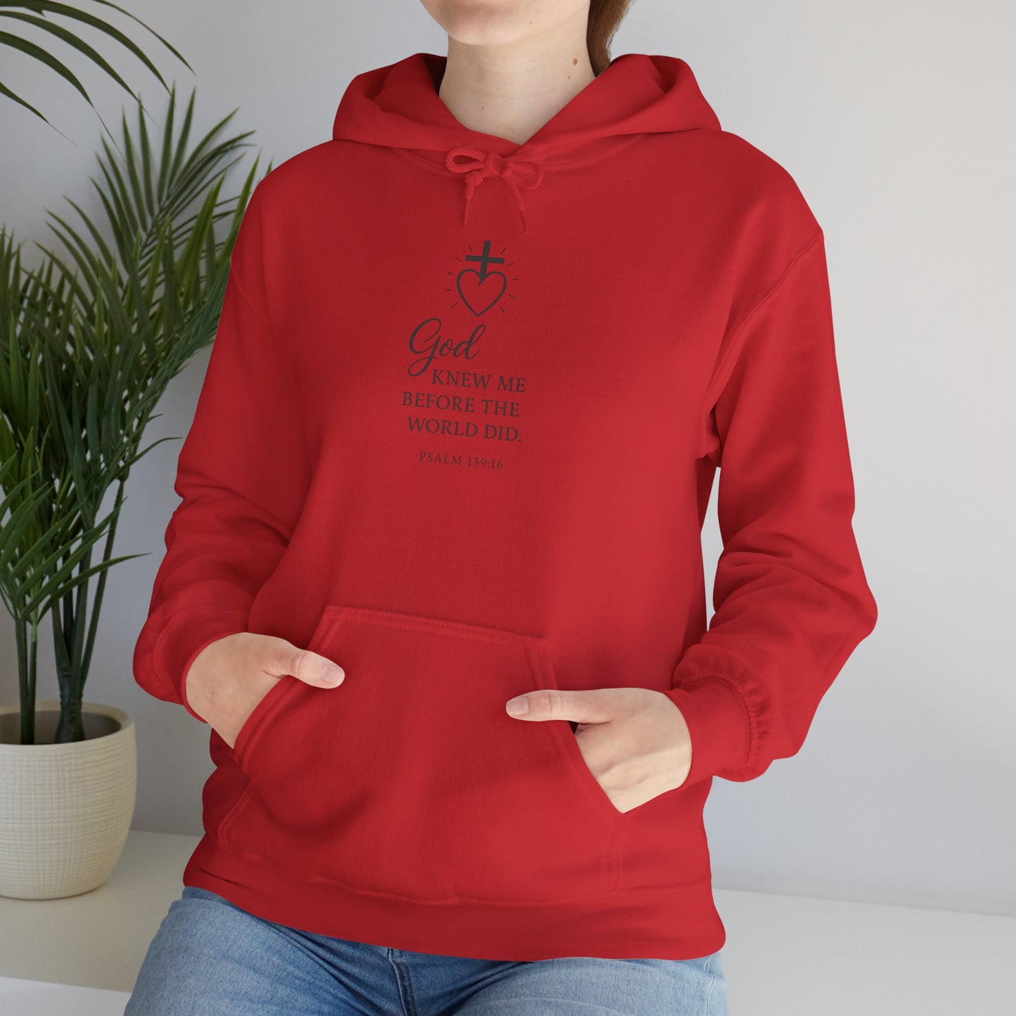 Faith-Inspired Unisex Hoodie with Inspirational Quote Psalm 139:16
