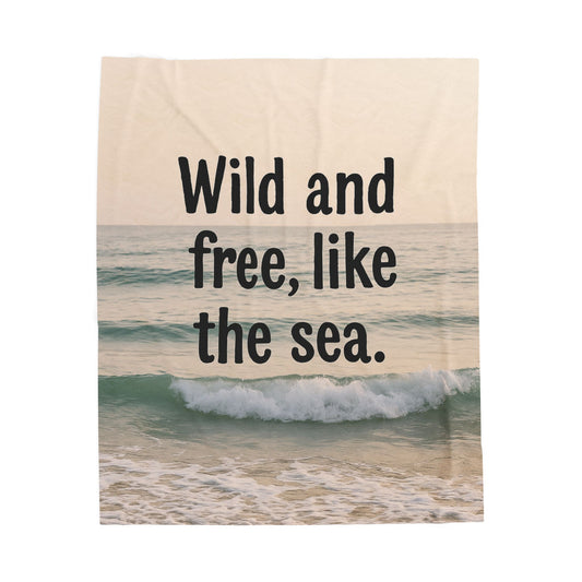Wild and Free Velveteen Plush Blanket